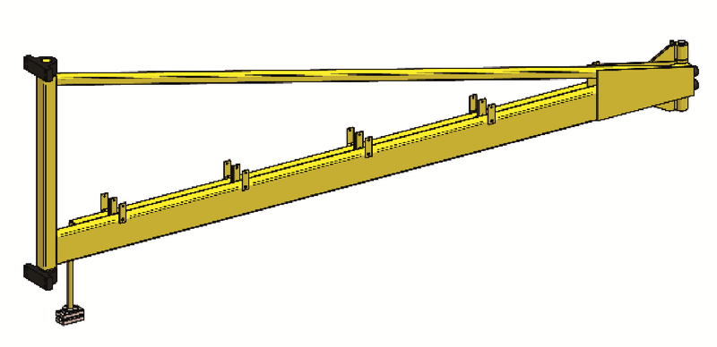 Pivot wire feeder boom