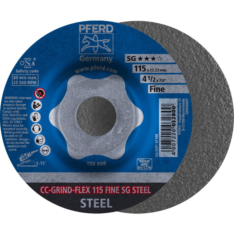 PFERD CC-GRIND-sliprondell CC-GRIND-FLEX 115 SG STEEL FINE