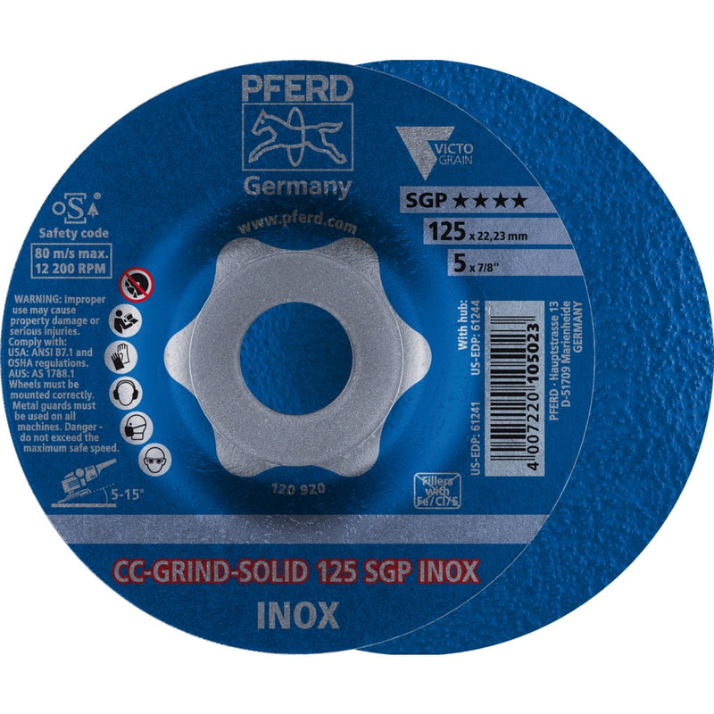 PFERD CC-GRIND-sliprondell CC-GRIND-SOLID 125 SGP INOX