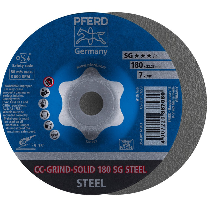 PFERD CC-GRIND-sliprondell CC-GRIND-SOLID 180 SG STEEL