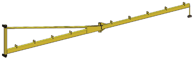 Pivot wire feeder boom