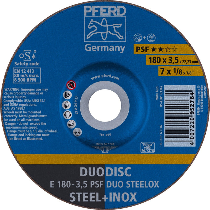 PFERD Navrondeller E 180-3,5 PSF DUO STEELOX