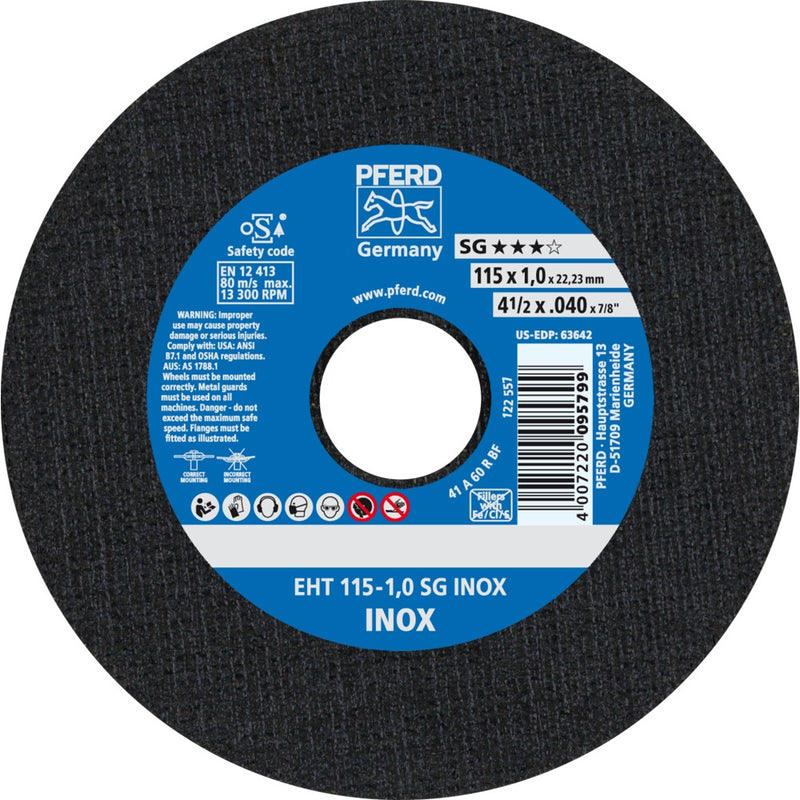 PFERD Kapskivor EHT 115-1,0 SG INOX