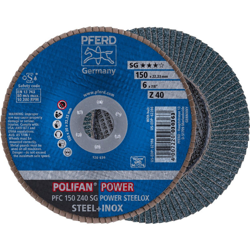 PFERD POLIFAN-lamellrondell PFC 150 Z 40 SG POWER STEELOX