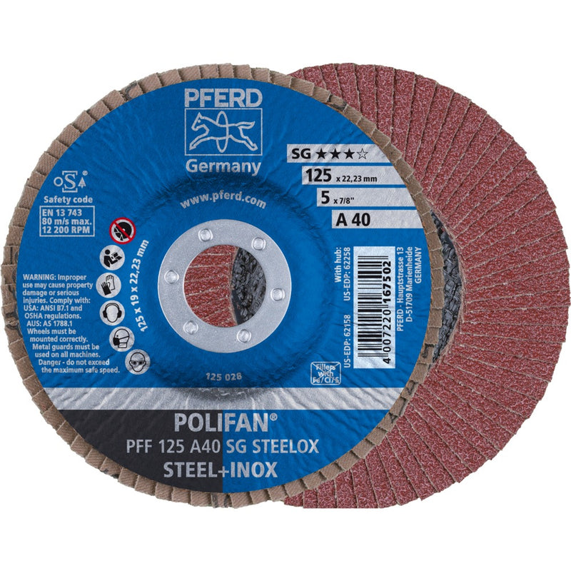 PFERD POLIFAN-lamellrondell PFF 125 A 40 SG STEELOX