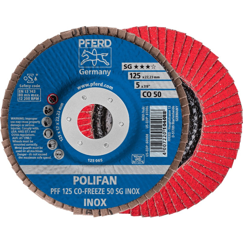 PFERD POLIFAN-lamellrondell PFF 125 CO-FREEZE 50 SG INOX