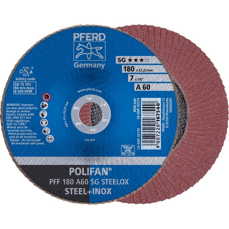 PFERD POLIFAN-lamellrondell PFF 180 A 60 SG STEELOX