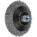 PFERD Koniska borstar med gänga, vågig tråd POS KBU 12510/M14 INOX 0,35